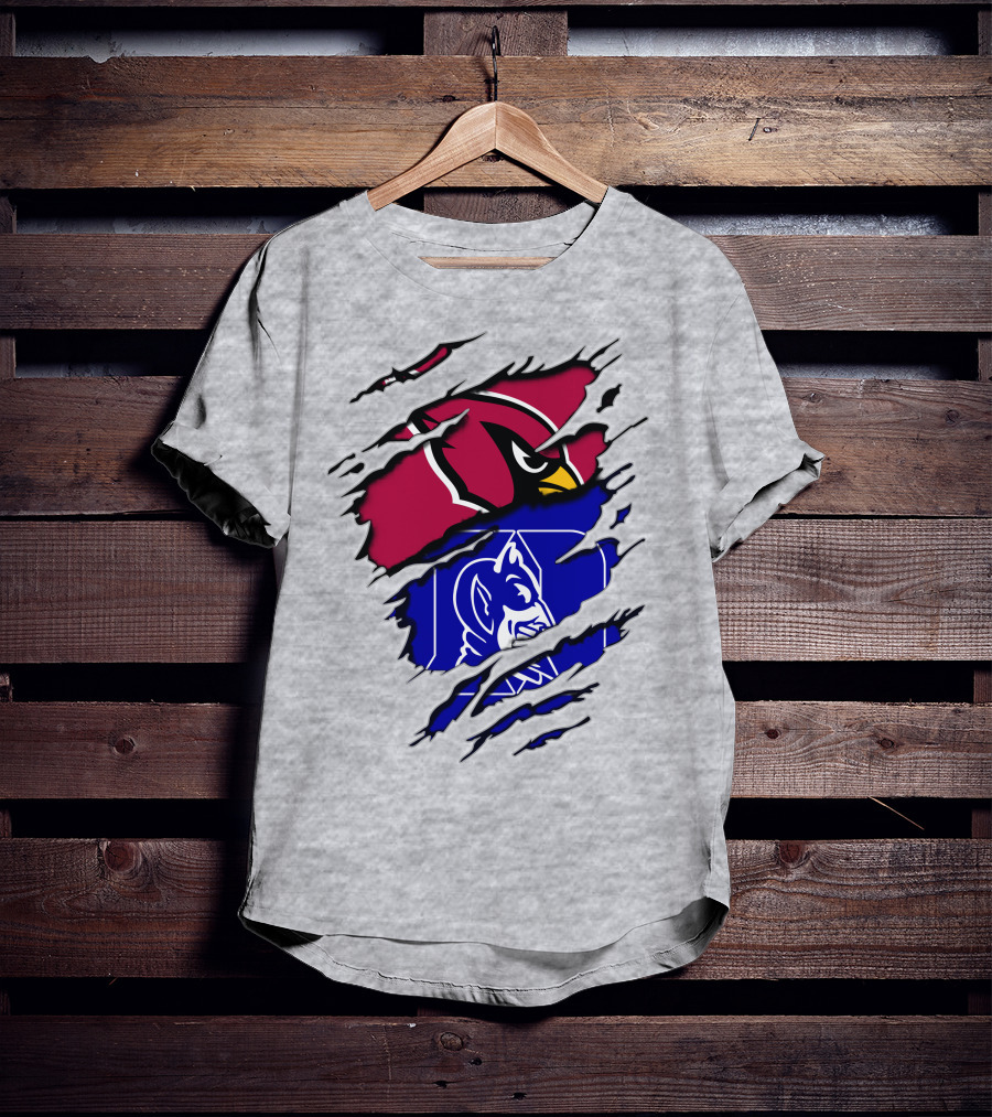 Cardinals And Duke Blue Devils Split T-Shirt