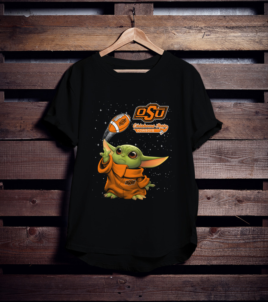 OSU Baby Yoda Oklahoma State Cowboys Football T-Shirt