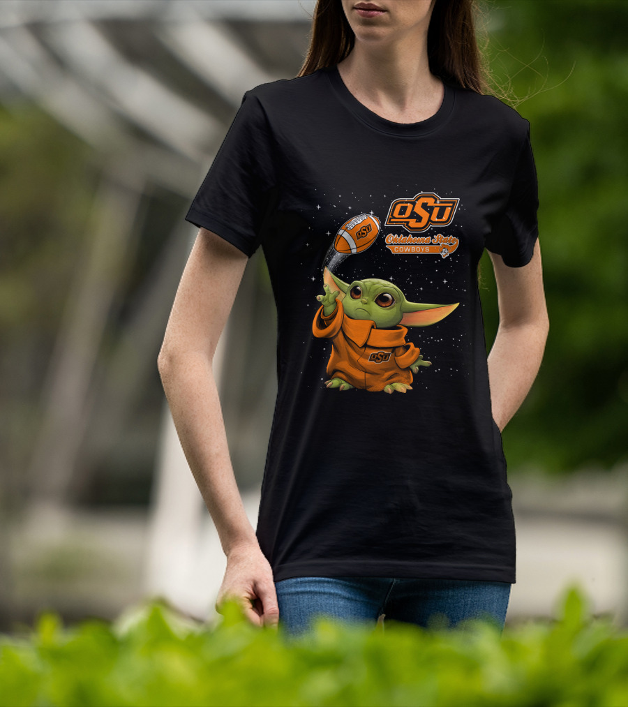 OSU Baby Yoda Oklahoma State Cowboys Football T-Shirt