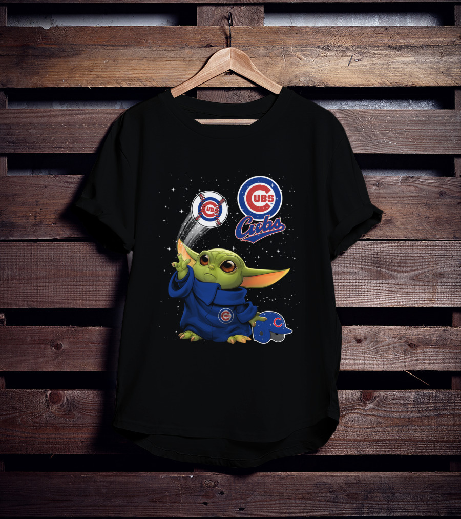Cubs Baby Yoda Star Wars Chicago Baseball Magic T-Shirt