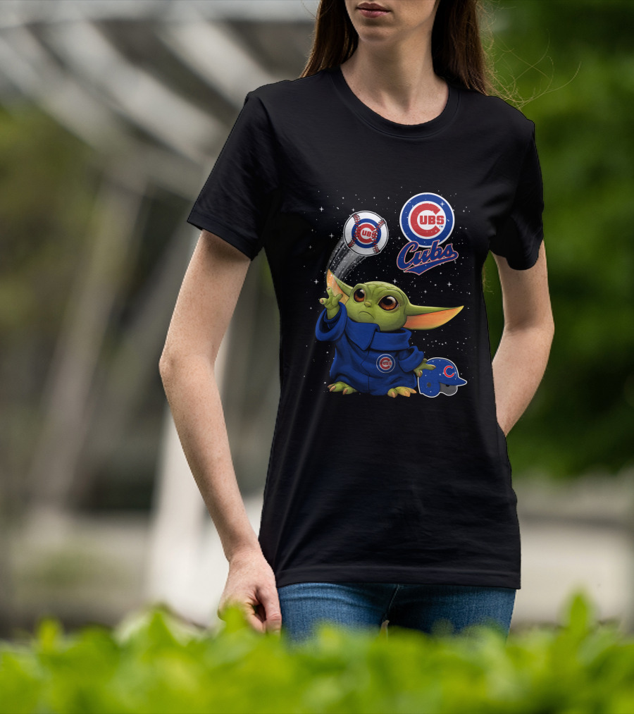 Cubs Baby Yoda Star Wars Chicago Baseball Magic T-Shirt