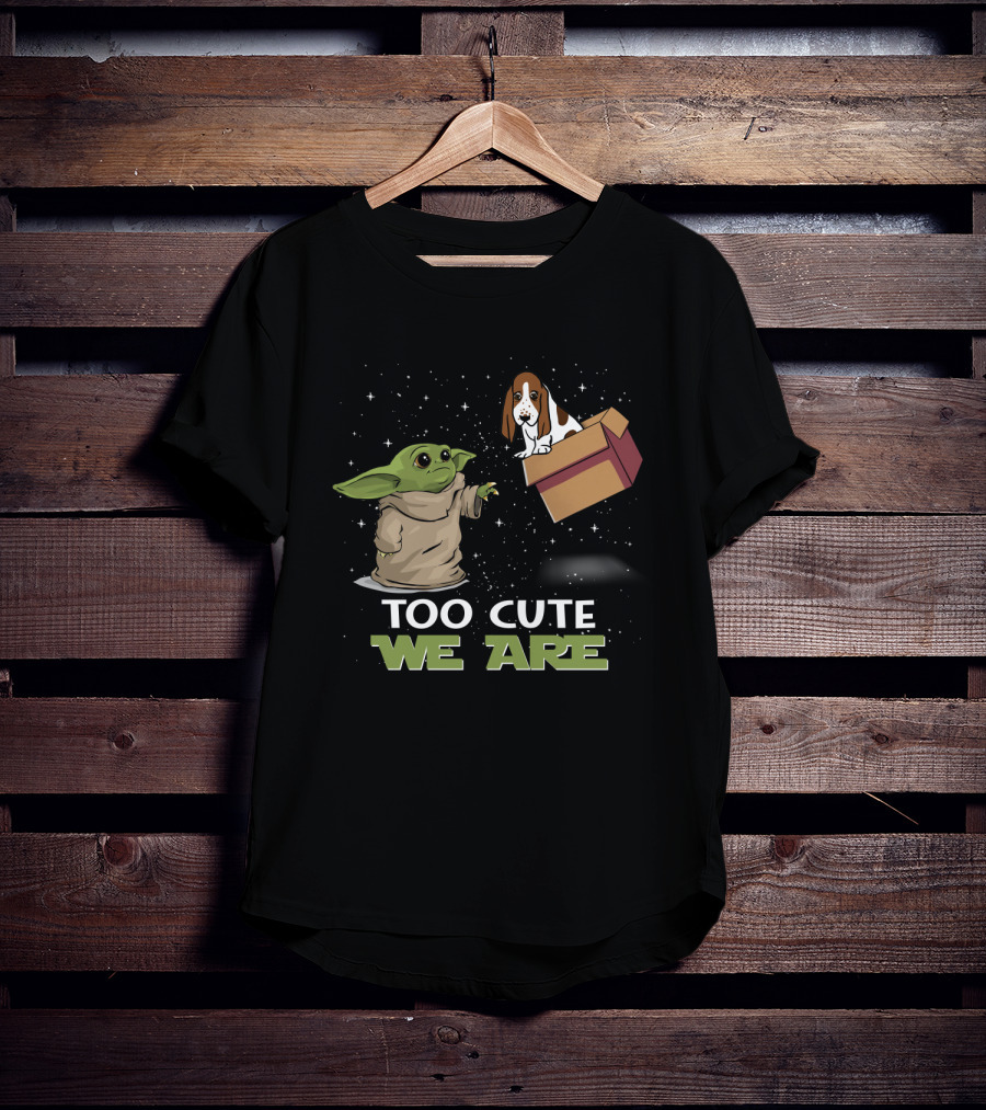Too Cute We Are Baby Yoda Basset Hound T-Shirt