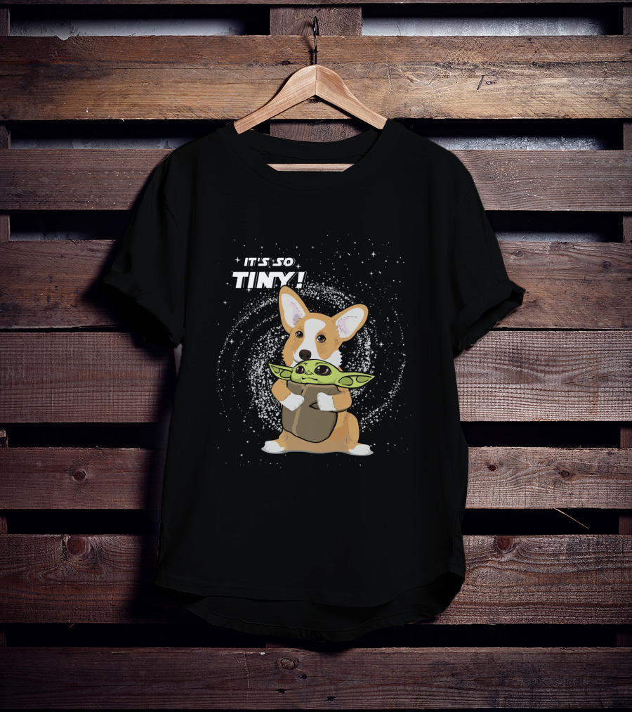 It's So Tiny Baby Yoda Corgi Hug T-Shirt