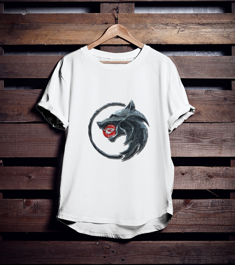Kansas City Chiefs Wolf Emblem Nfl T-Shirt