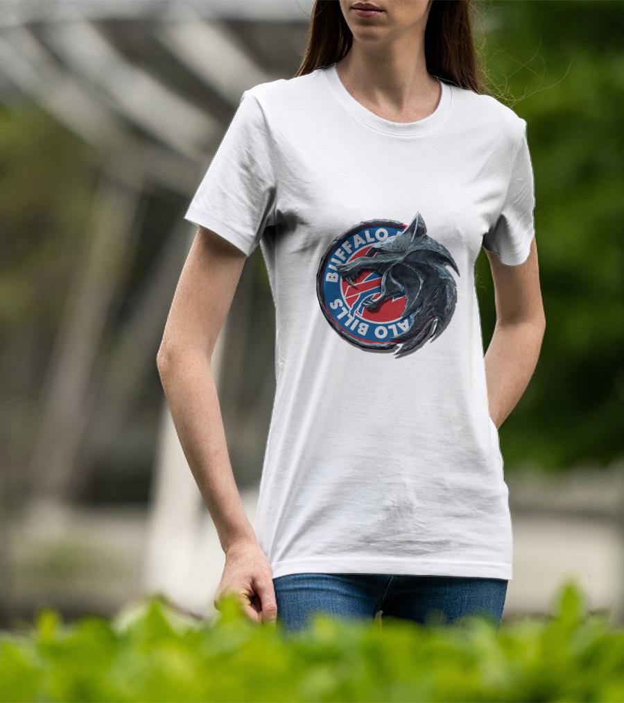 Buffalo Bills Wolf Emblem Crossover T-Shirt