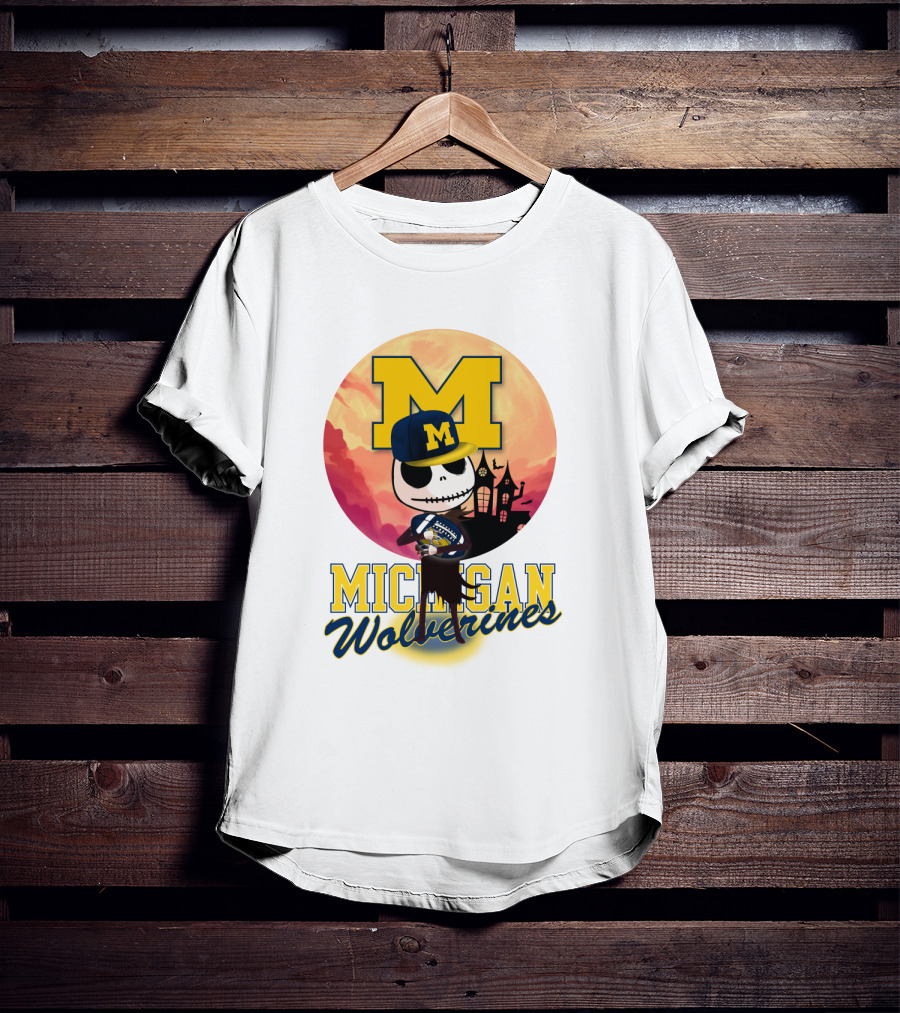 Michigan Wolverines Jack Skellington Halloween Anime T-Shirt