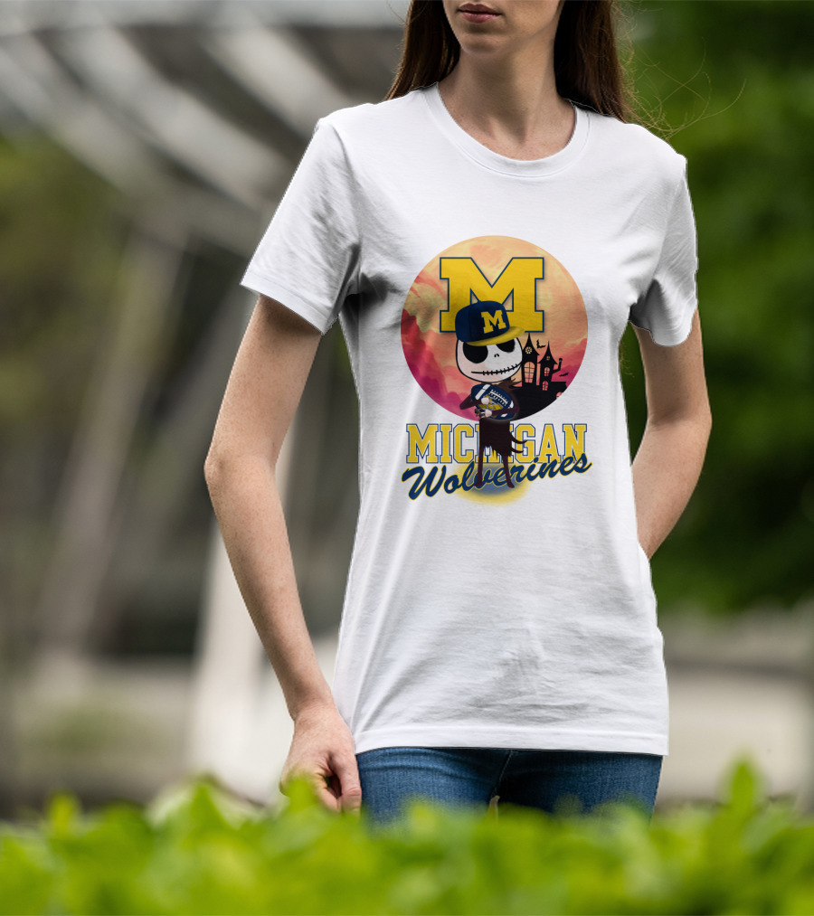 Michigan Wolverines Jack Skellington Halloween Anime T-Shirt