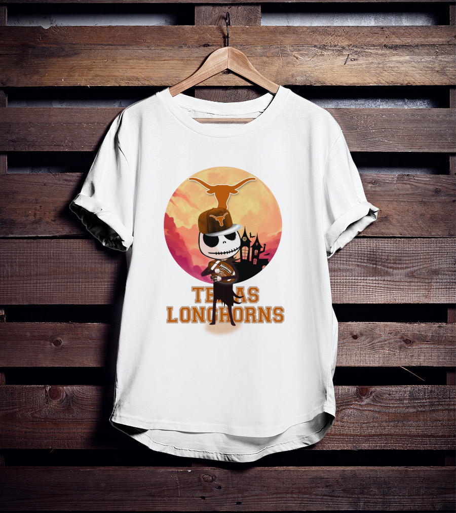 Texas Longhorns Football Skeleton Halloween T-Shirt