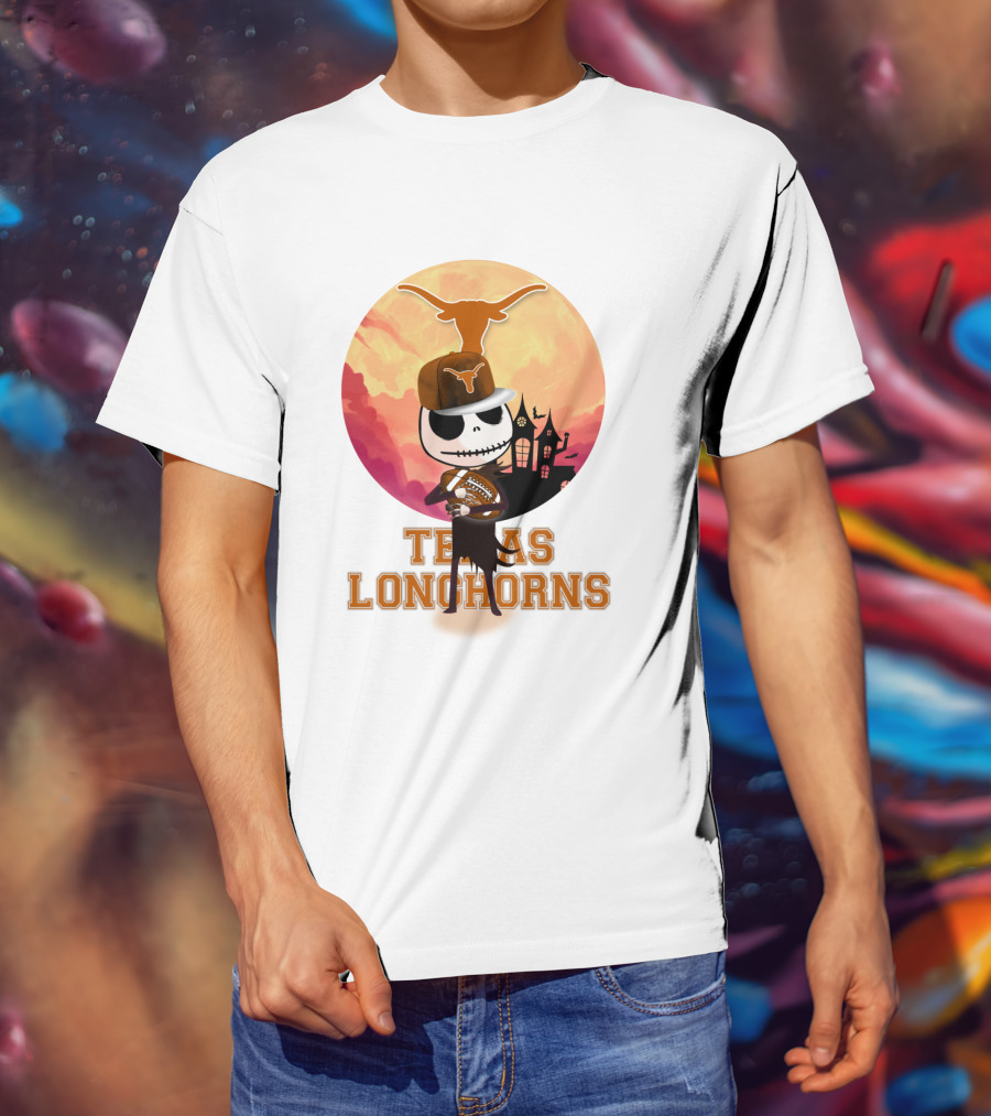 Texas Longhorns Football Skeleton Halloween T-Shirt