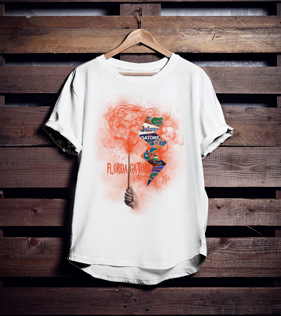 Florida Gators Hand Holding Flags And Alligator T-Shirt