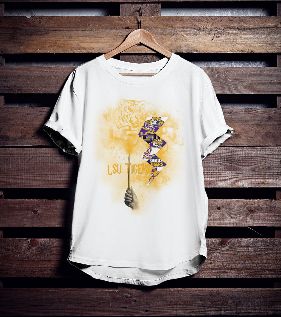 Lsu Tigers Geaux Tigers Lightning Wand T-Shirt
