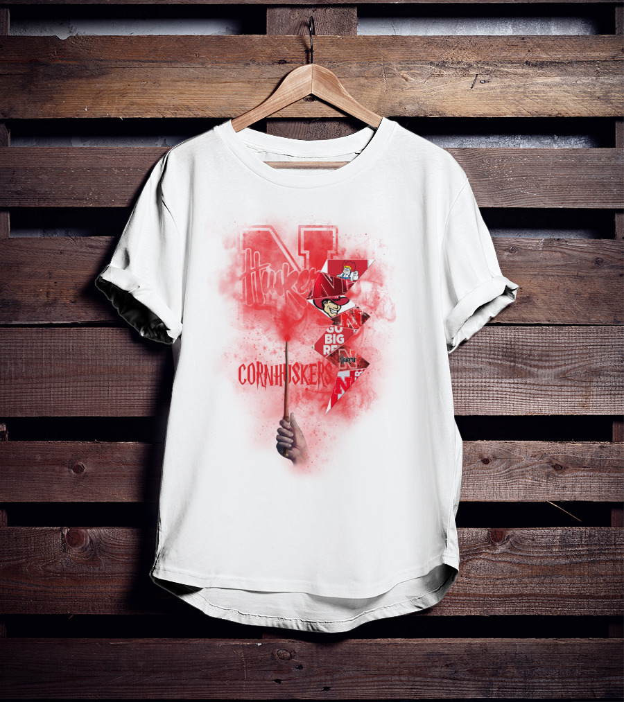Nebraska Cornhuskers Go Big Red N Huskers Cornhuskers Magic Wand T-Shirt