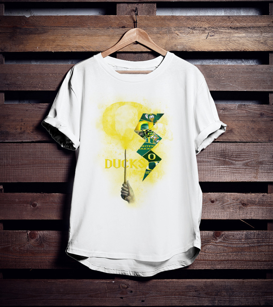Oregon Ducks Lightning Bolt Logo Collage T-Shirt