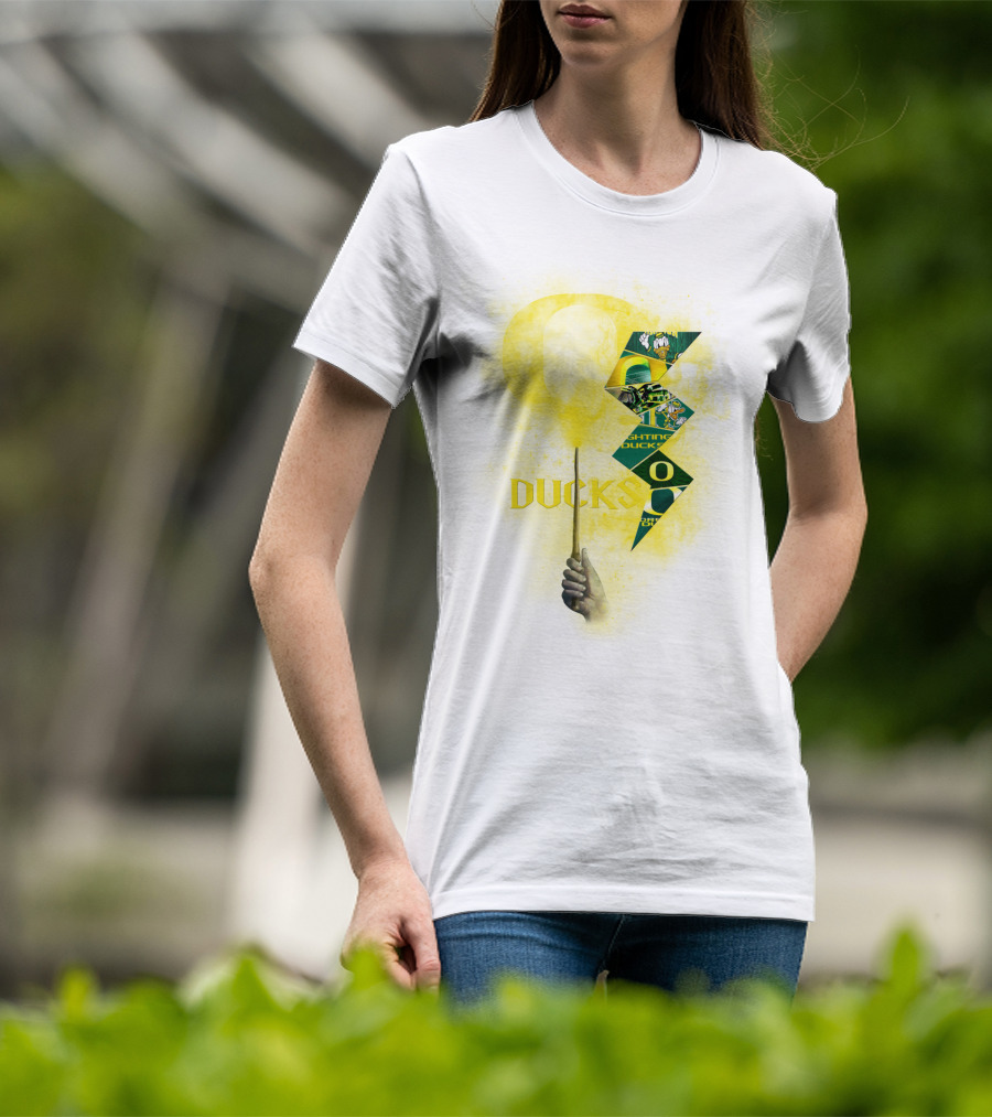 Oregon Ducks Lightning Bolt Logo Collage T-Shirt