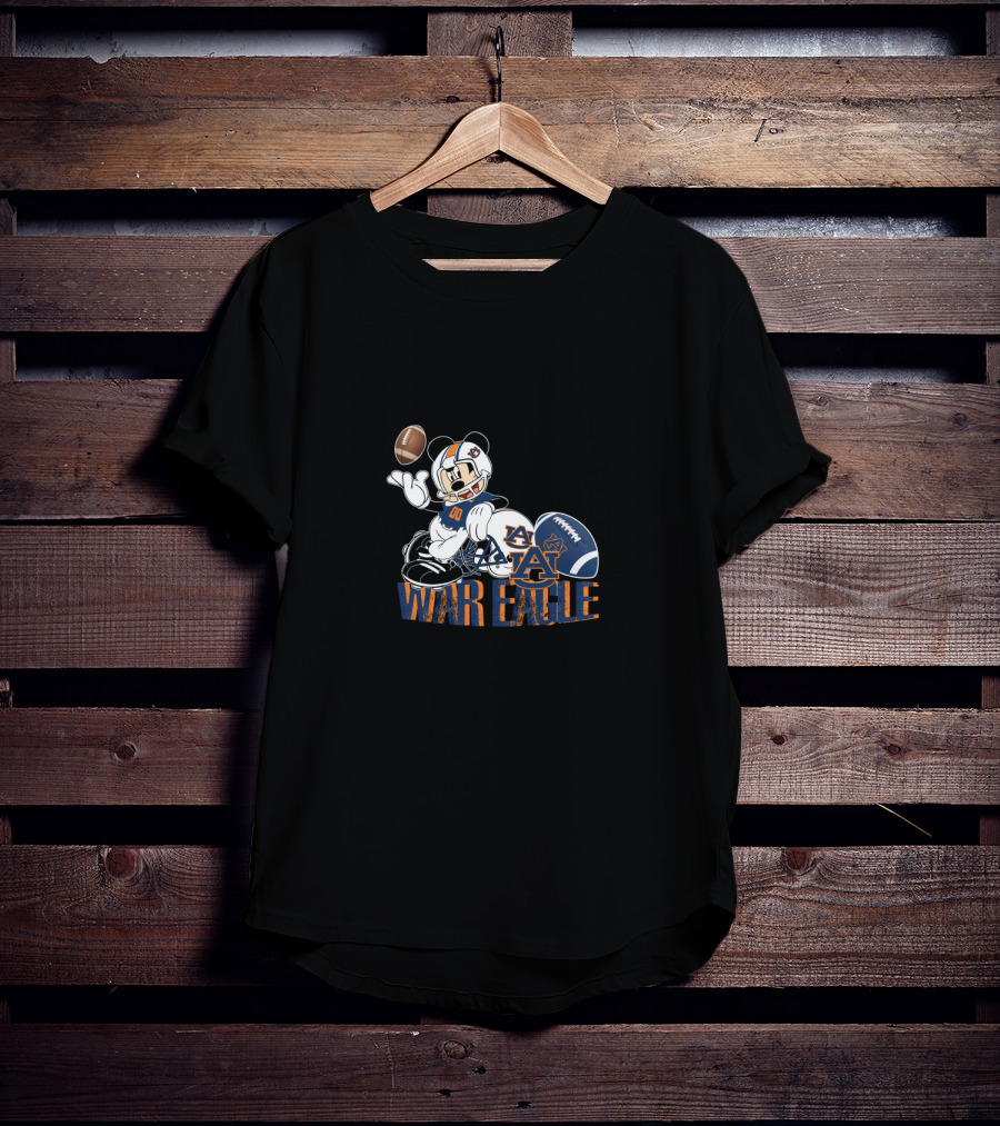 Auburn War Eagle Mickey Football Auburn Tigers T-Shirt