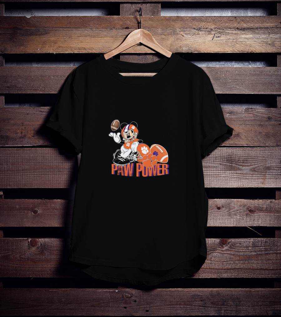 Paw Power Chtnca8005 Football Mouse Character Orange Helmet T-Shirt
