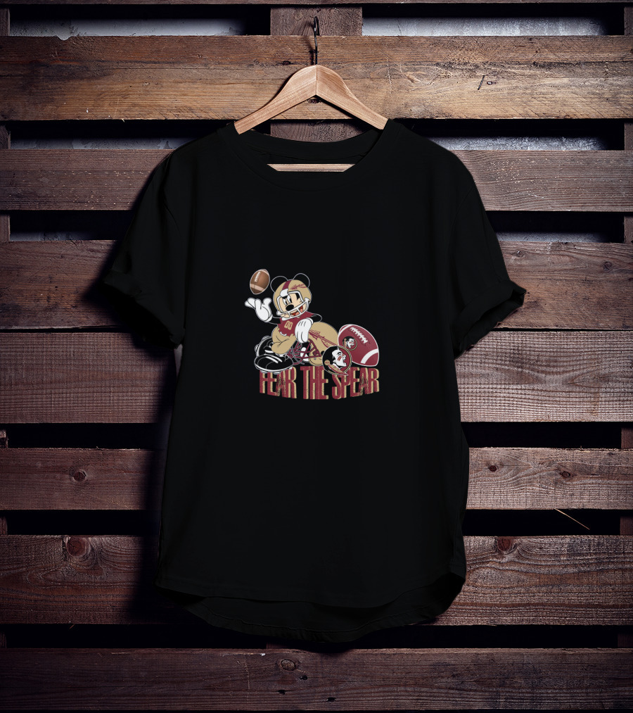 Fear The Spear Chtnca8008 Mickey Football Florida State T-Shirt