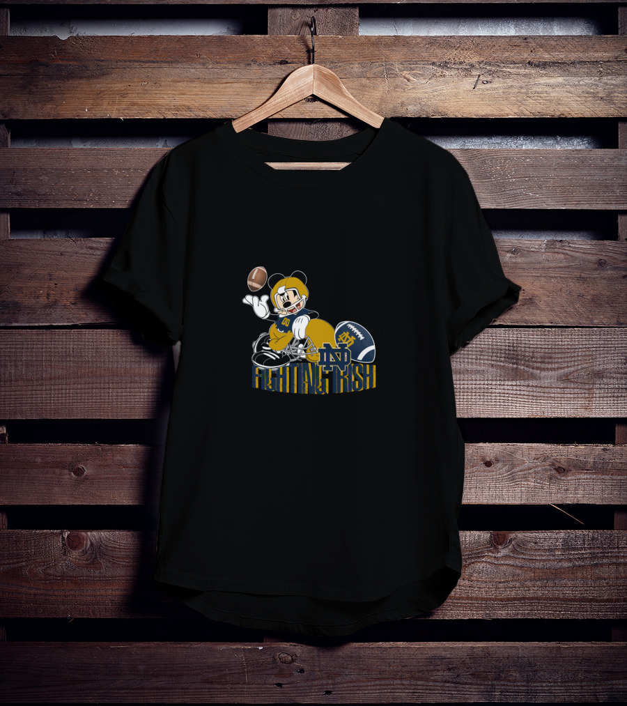 Notre Dame Fighting Irish Mickey Mouse Football 00 T-Shirt