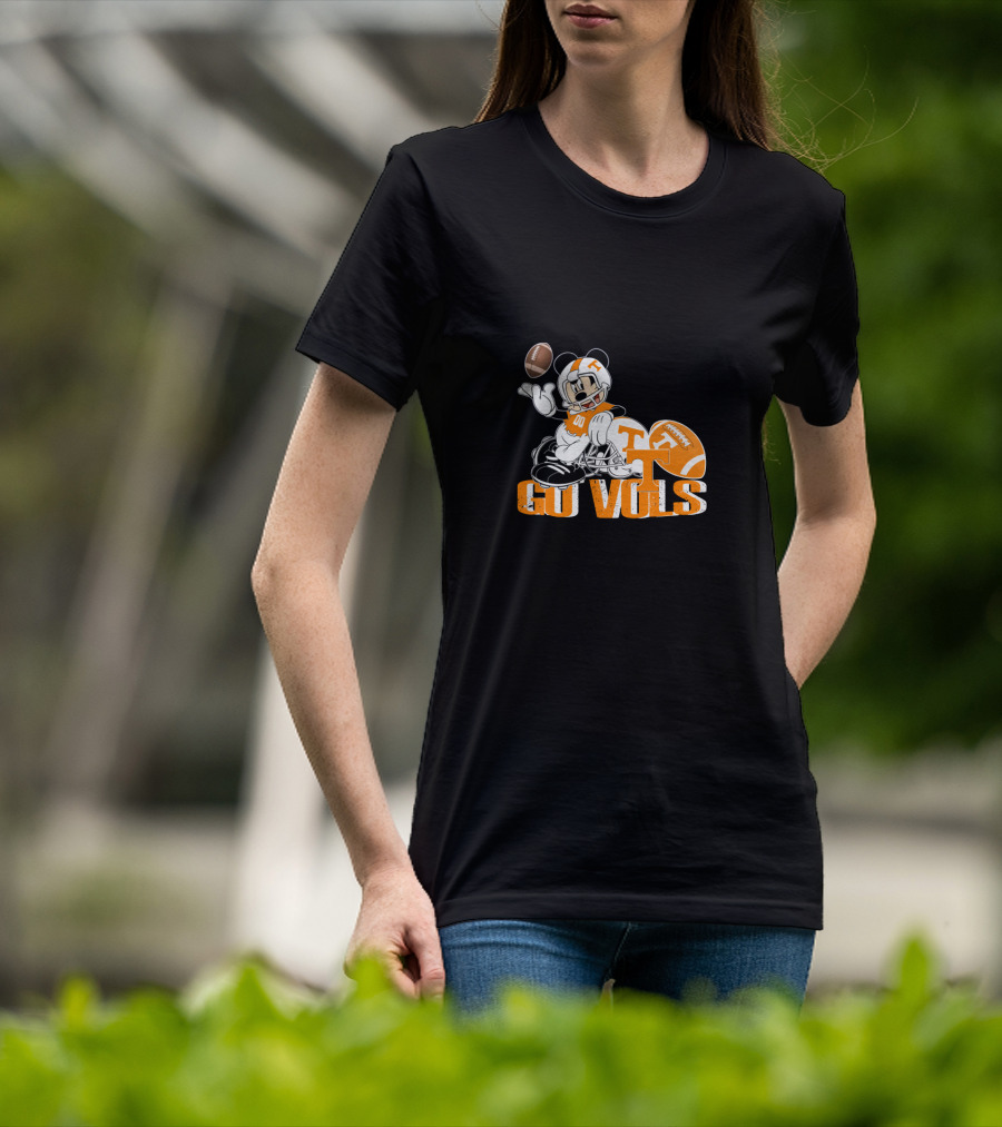 Go Vols Tennessee Football Mickey Mouse T-Shirt