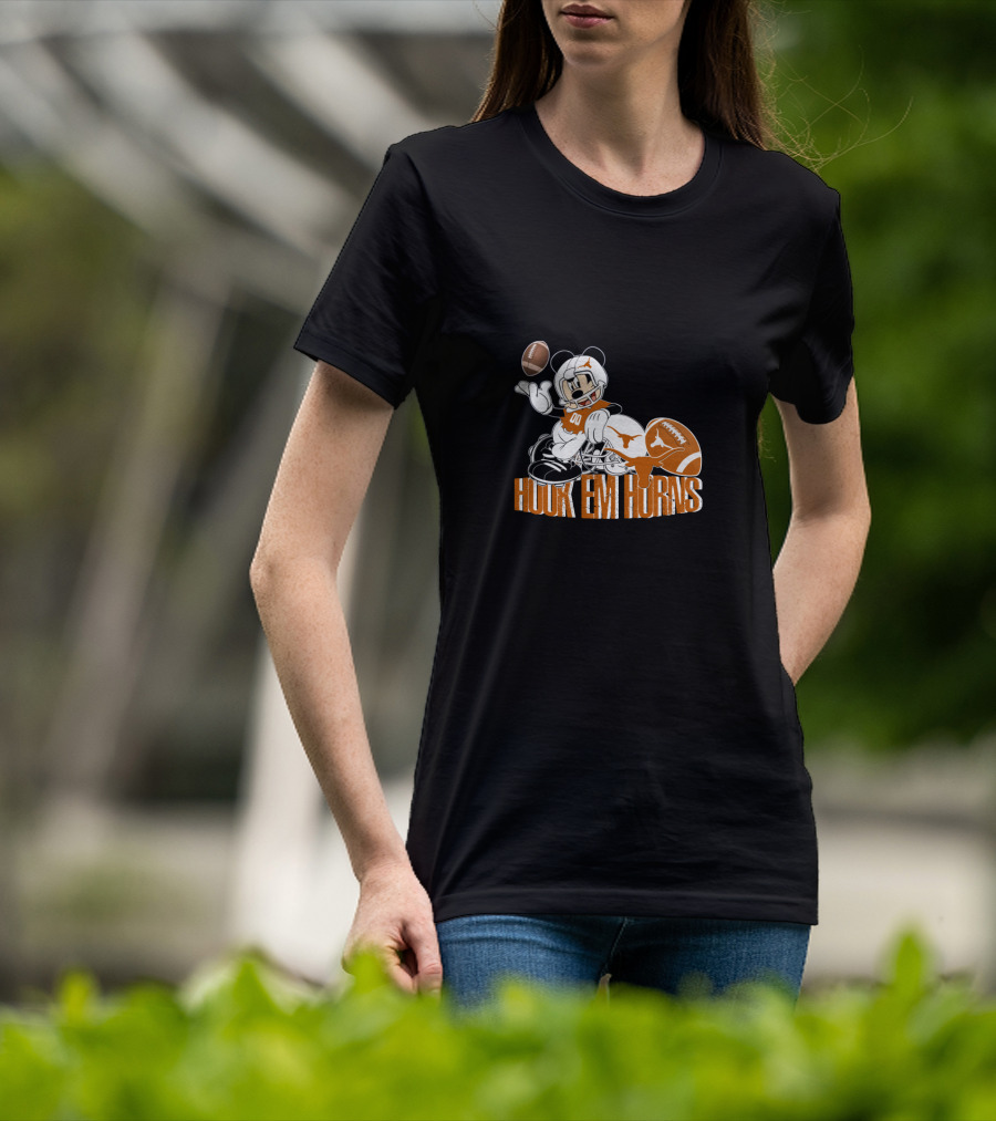 Hook 'Em Horns Football Mickey Chtnca8027 T-Shirt