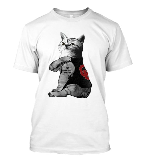 Oklahoma Sooners Cat Mascot Wearing Ou T-Shirt