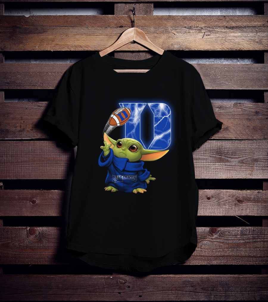 Blue Devils Chtnca9006 Football Lightning Yoda Nod T-Shirt