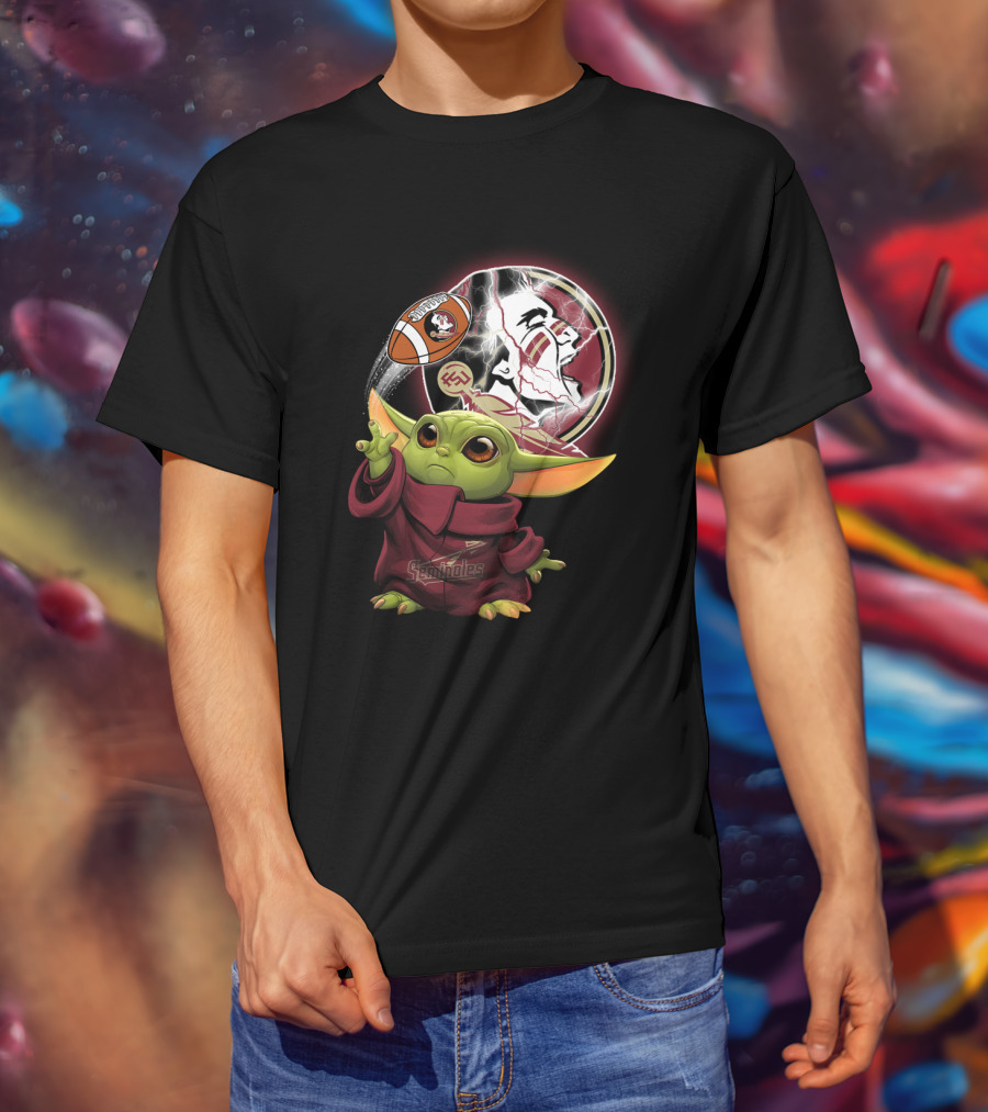 Seminoles Baby Alien Using Force With Florida State Football T-Shirt