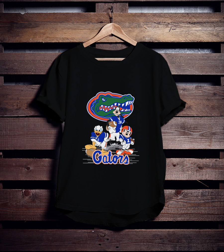 Gators Football Goofy Mickey Donald T-Shirt