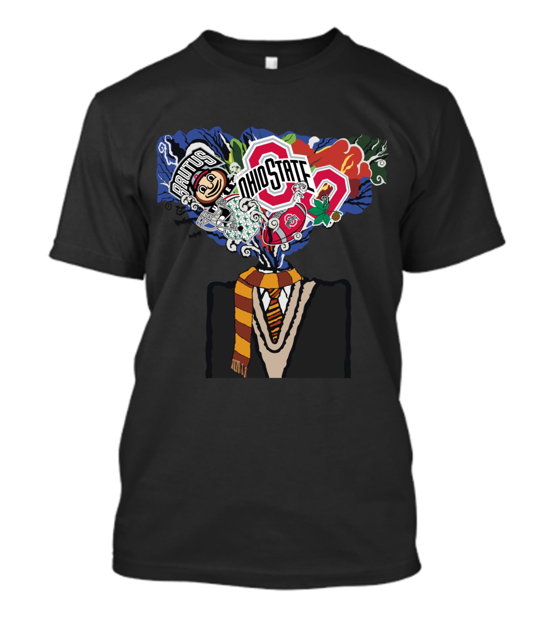 Ohio State Brutus Buckeye And Hogwarts Gryffindor Mashup Chtnca11008 T-Shirt