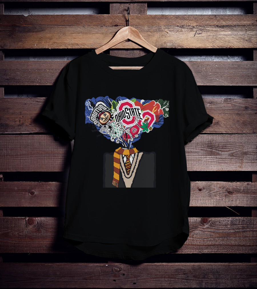Ohio State Brutus Buckeye And Hogwarts Gryffindor Mashup Chtnca11008 T-Shirt