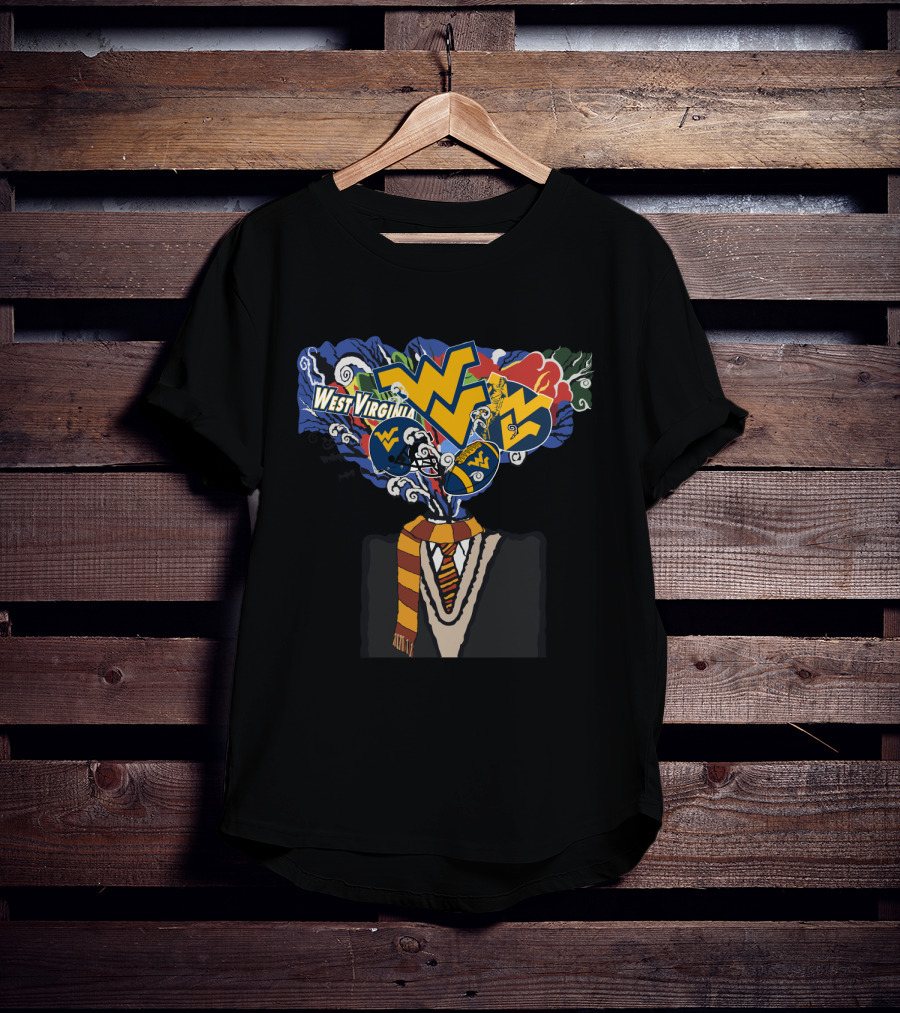 West Virginia Mountaineers W V Imagery With Wizard Elements Chtnca11010 T-Shirt
