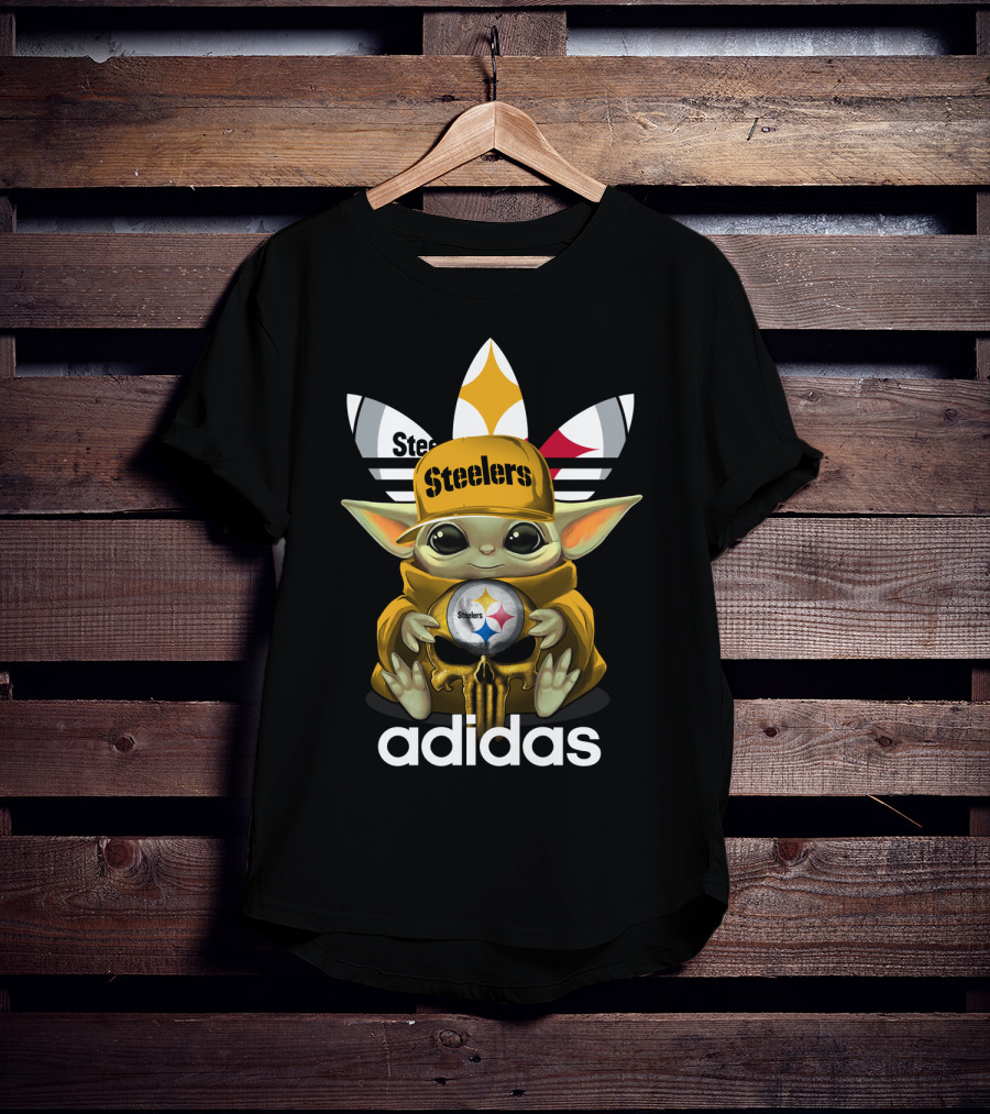 Baby Yoda Steelers Star Wars Pittsburgh Football T-Shirt