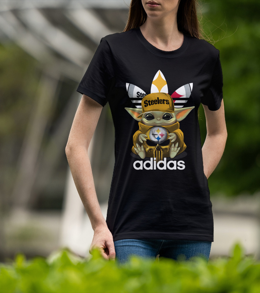 Baby Yoda Steelers Star Wars Pittsburgh Football T-Shirt