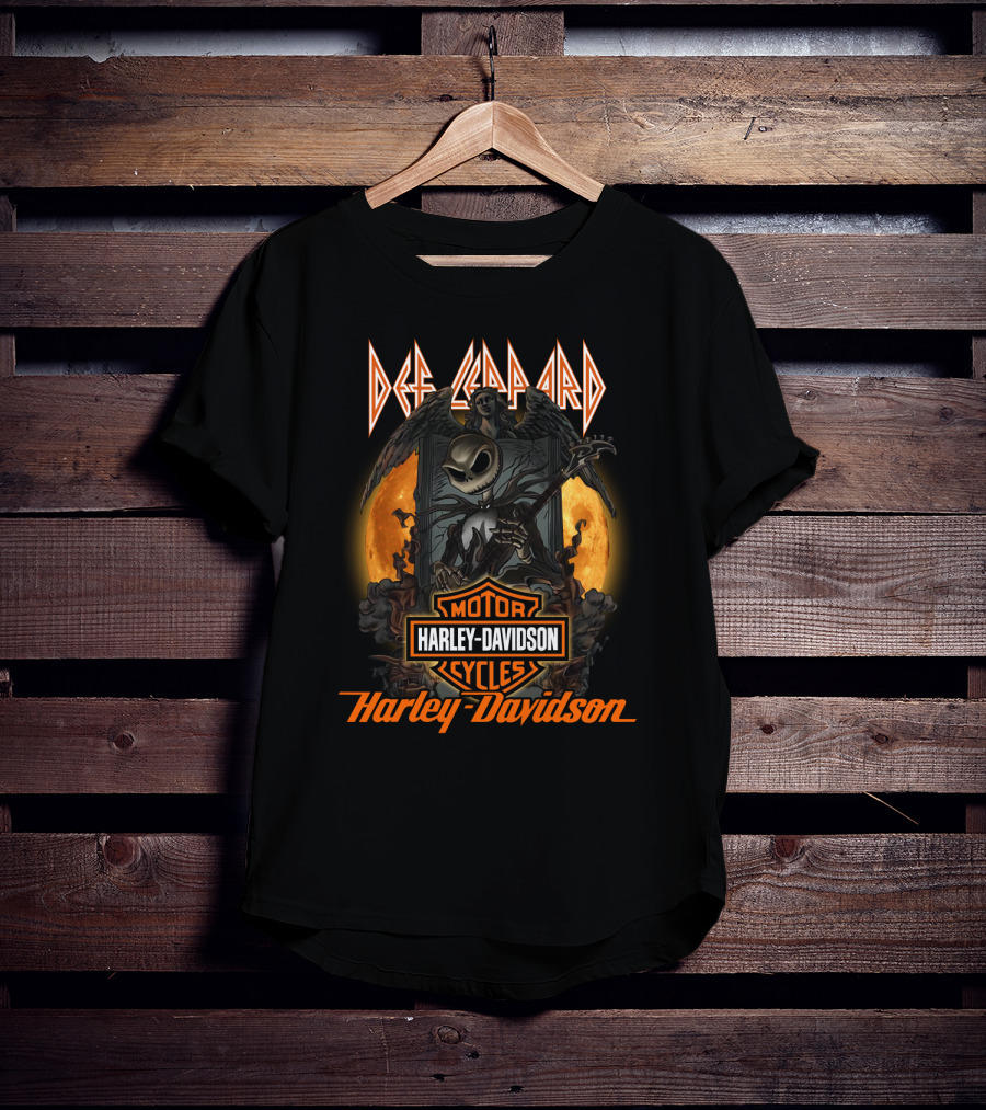 Def Leppard Harley Davidson Motor Cycles T-Shirt