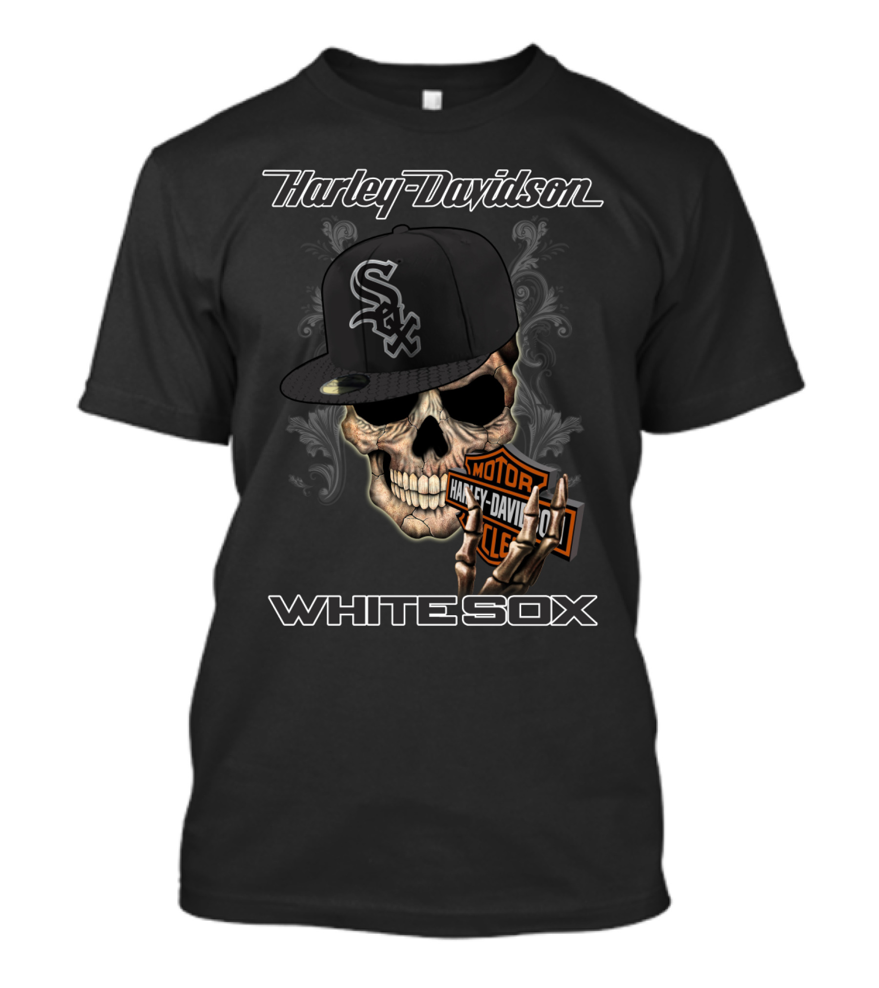Harley Davidson Skull Chicago White Sox T-Shirt