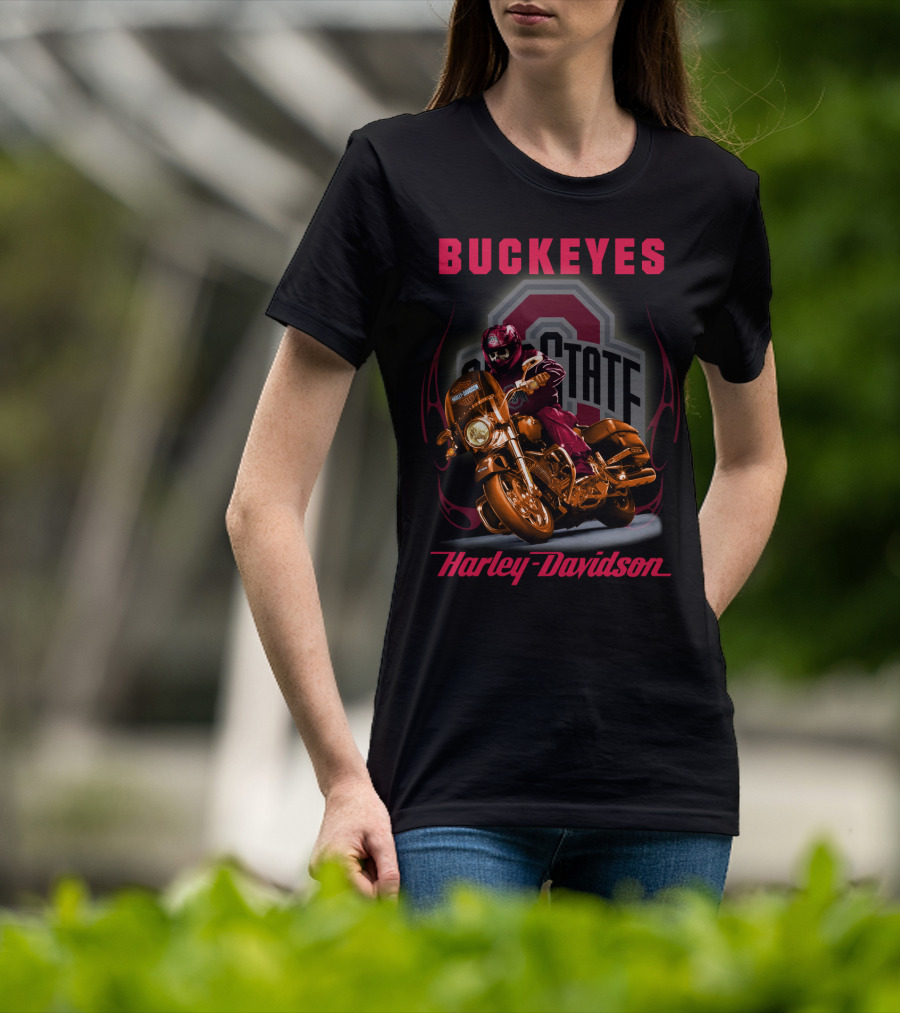 Buckeyes Harley Davidson Ohio State T-Shirt