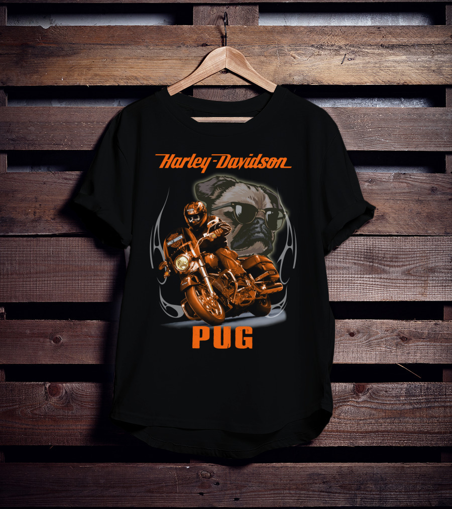 Harley Davidson Pug T-Shirt