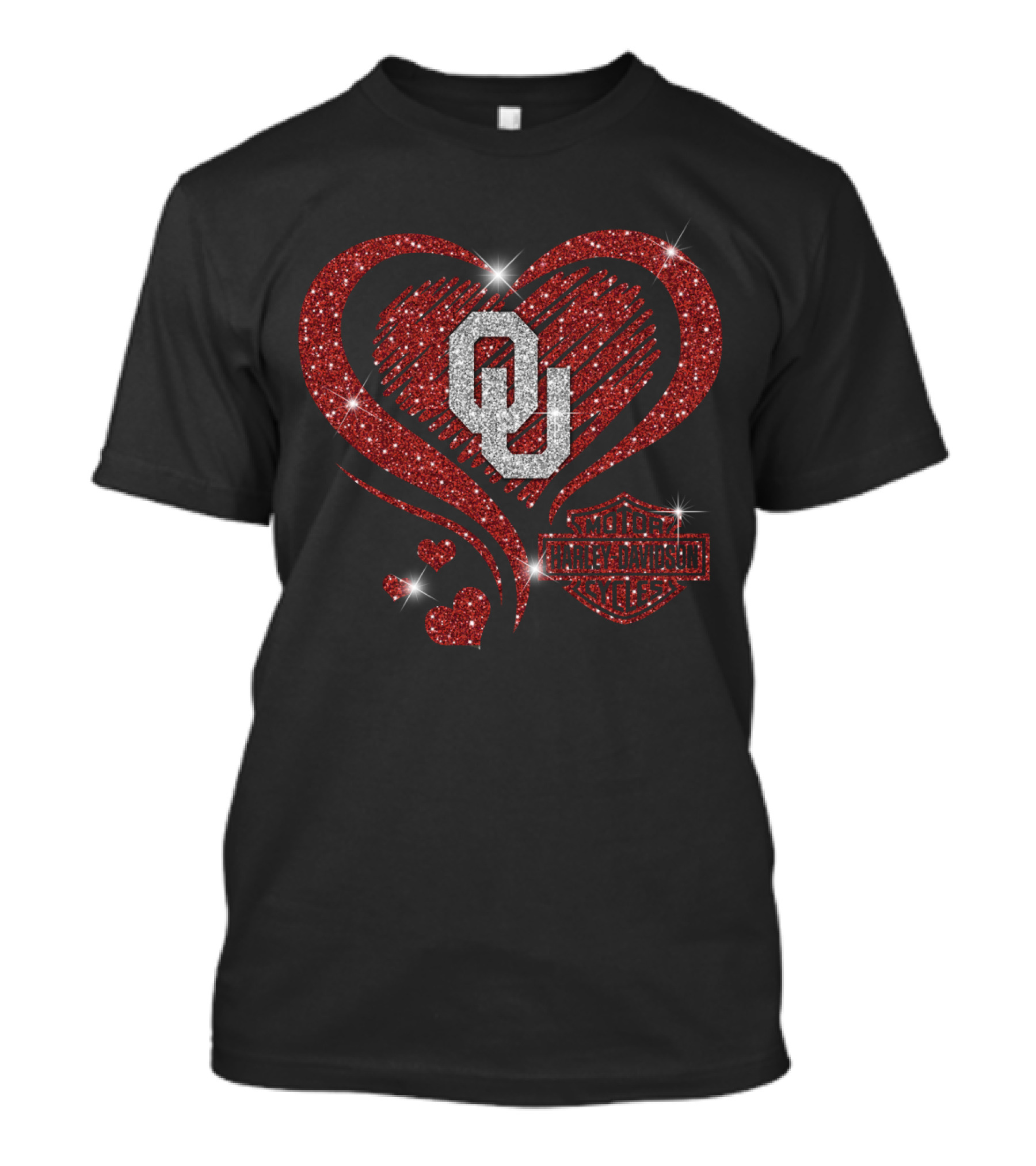 Ou Heart Harley Davidson Styles T-Shirt