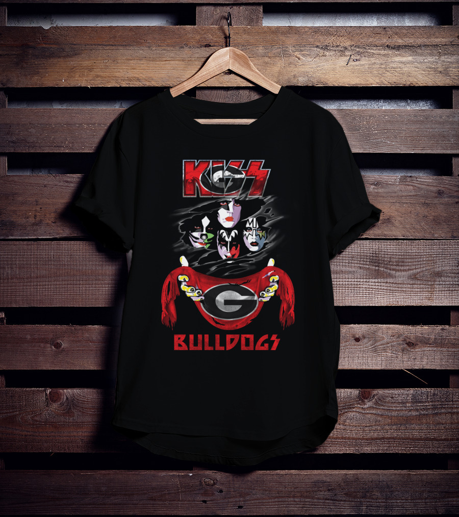 KISS Georgia Bulldogs Logo Fusion Fan T-Shirt
