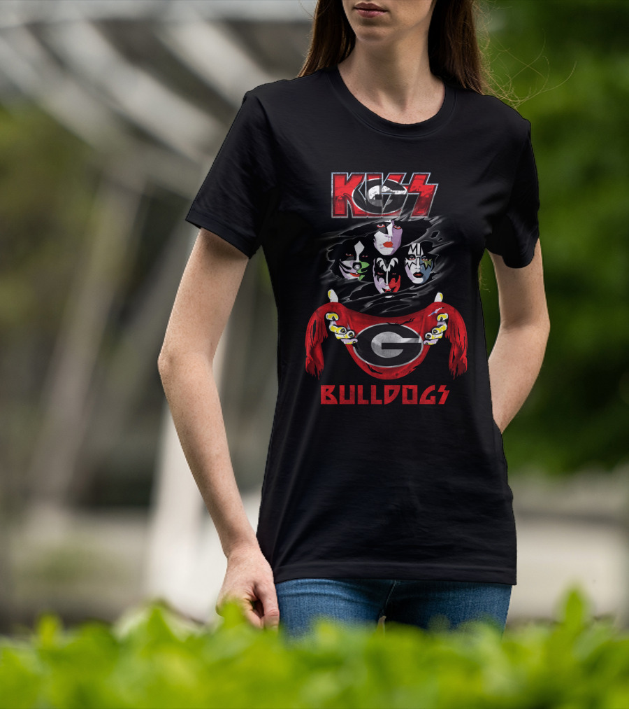 KISS Georgia Bulldogs Logo Fusion Fan T-Shirt