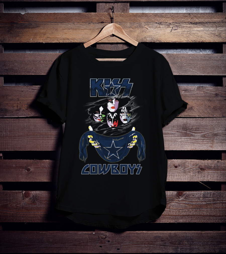 KISS Cowboys Dallas NFL Band T-Shirt