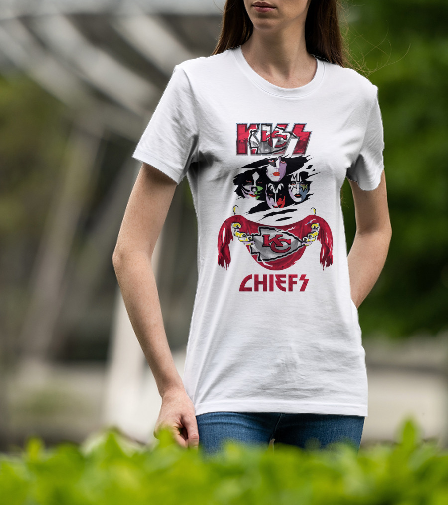 KISS Kansas City Chiefs NFL Band T-Shirt