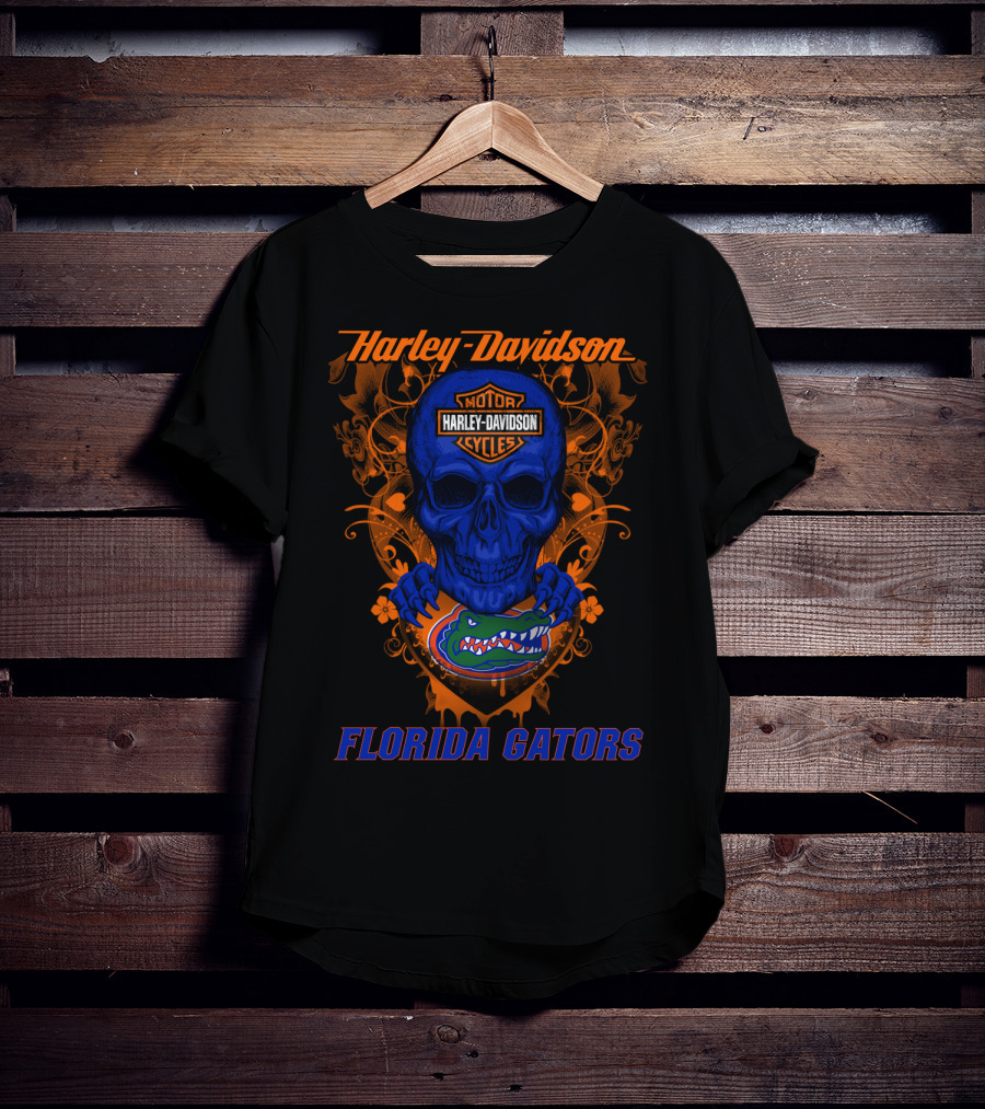 Harley Davidson Florida Gators Skull T-Shirt