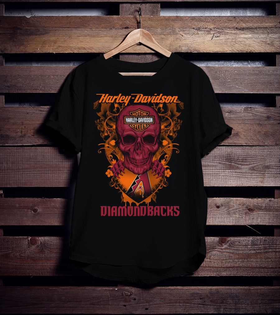 Harley Davidson Motor Cycles Arizona Diamondbacks T-Shirt