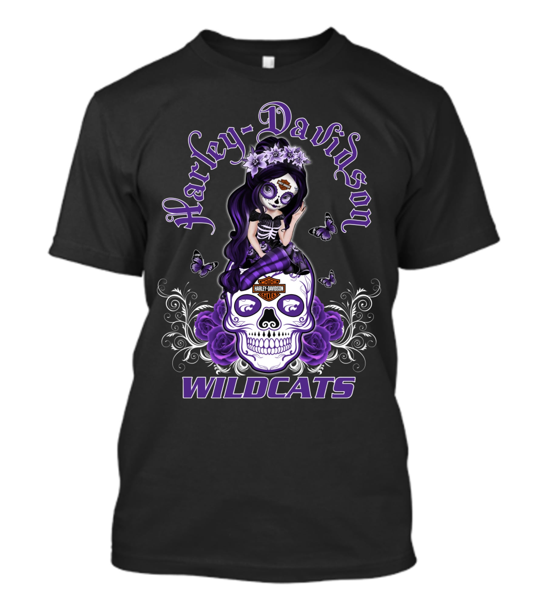 Harley Davidson Hl Girl Kansas State Wildcats T-Shirt