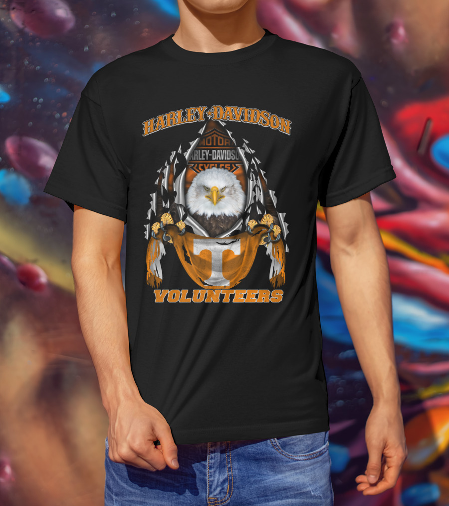 Harley Davidson Volunteers Tennessee Eagles Ncaa 3003 T-Shirt