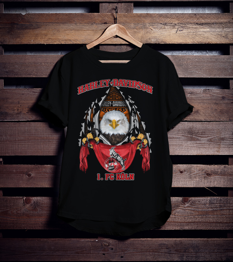 Harley Davidson 1. Fc Köln Motor Cycles Eagle T-Shirt