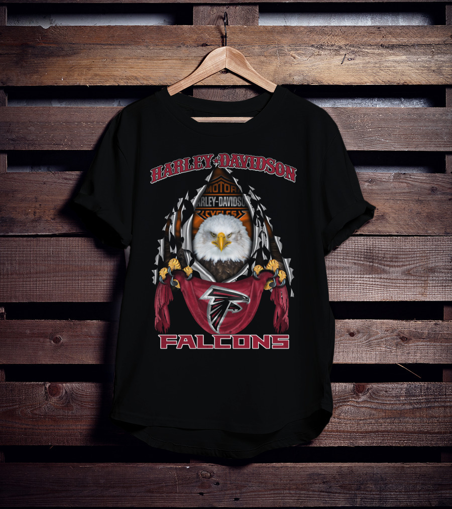 Harley Davidson Motorcycles Atlanta Falcons Eagle 03.31 Nfl T-Shirt
