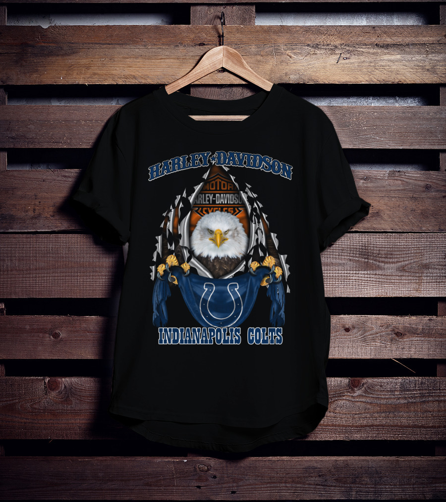 Harley Davidson Motor Indianapolis Colts Eagle T-Shirt
