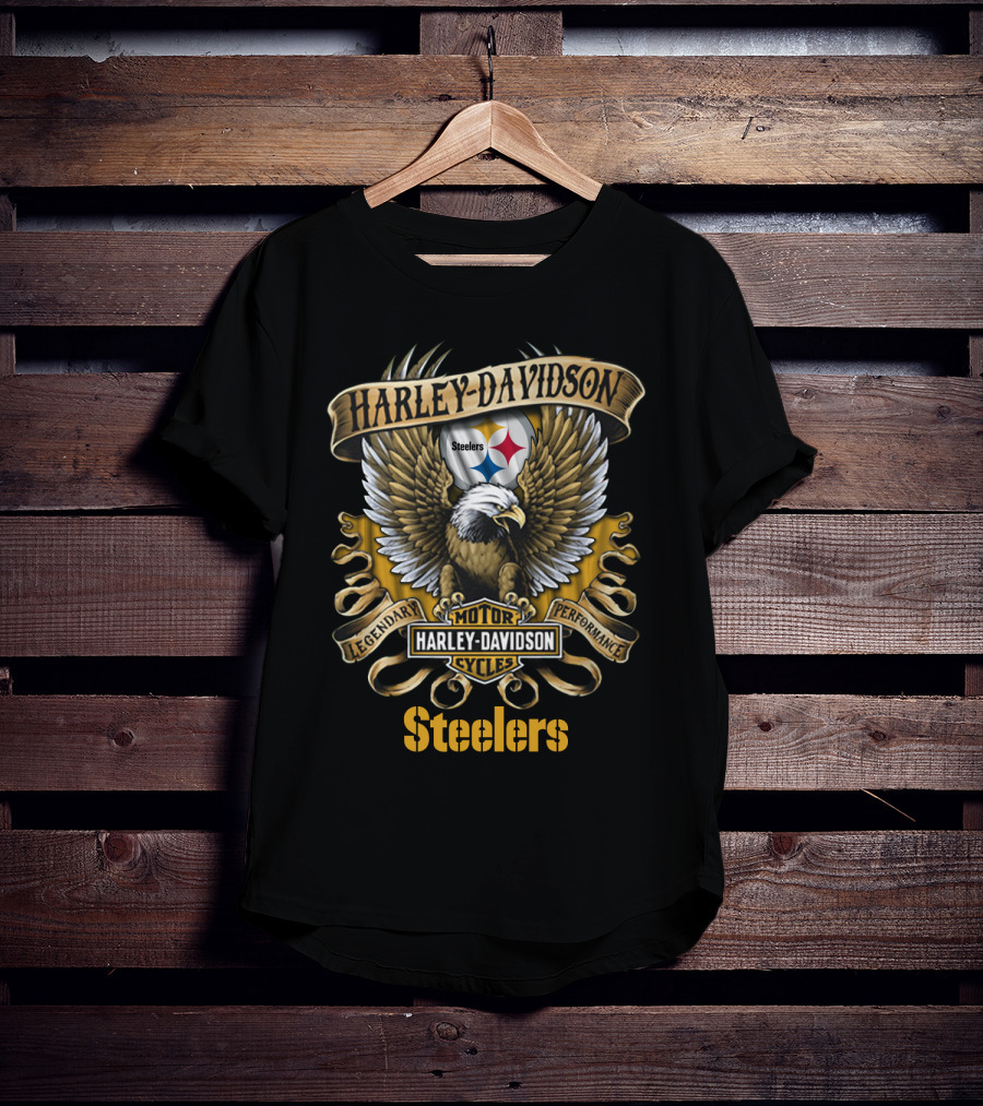 Harley Davidson Legendary Motor Cycles Steelers T-Shirt